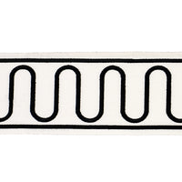 Schumacher Royere Scroll Black Trim 84624