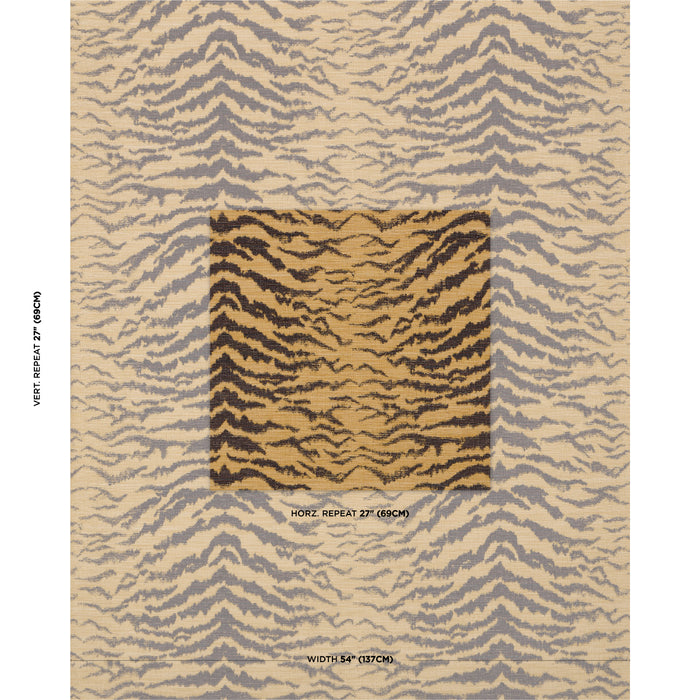 Schumacher Shivalik Hills Tiger Gold Fabric 84650