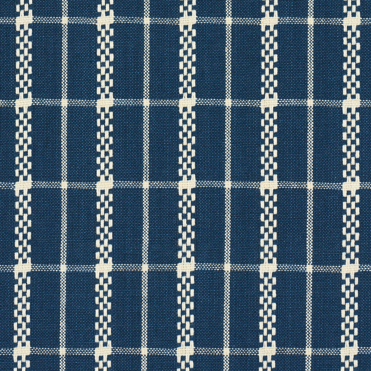 Schumacher Boyd Check Indigo Fabric 84681
