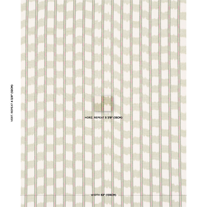 Schumacher Faye Ikat Leaf Fabric 84711