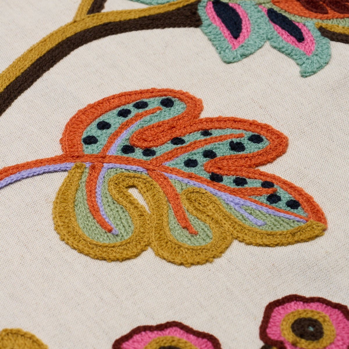 Schumacher Loulou Embroidery Jewel Fabric Sample 84750