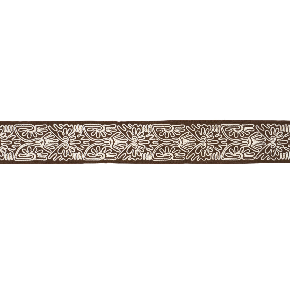 Schumacher Nico Tape Mocha Trim Sample 84761