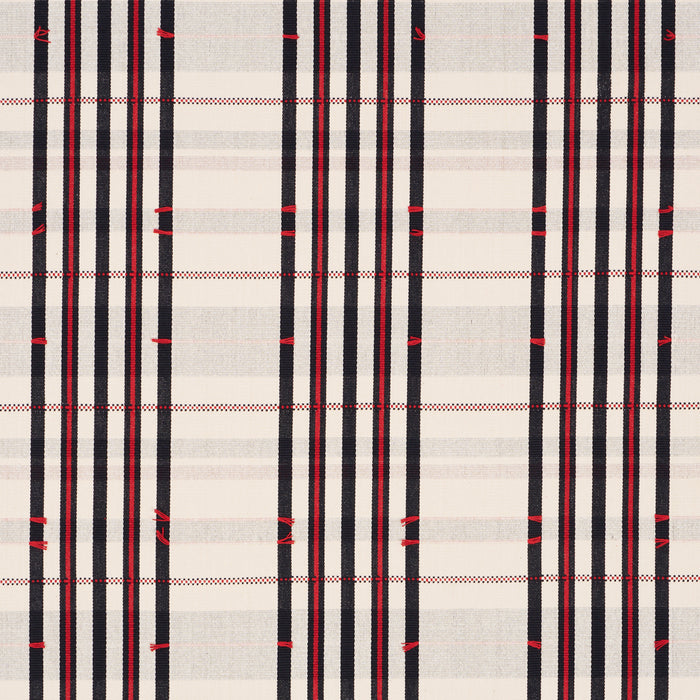 Schumacher Remmy Hand Woven Stripe Noir Fabric 84782