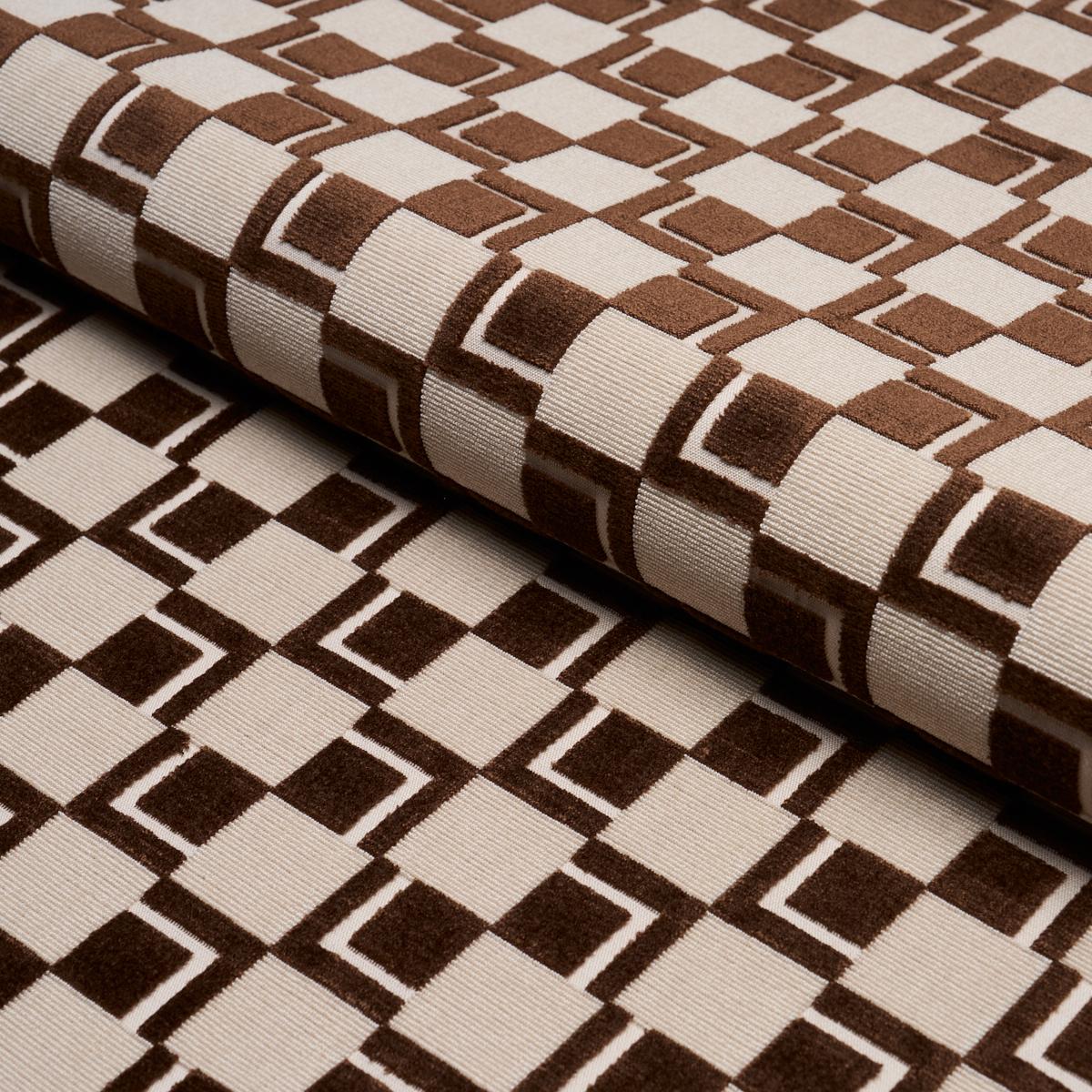 Schumacher Edison Velvet Chestnut Fabric Sample 84801