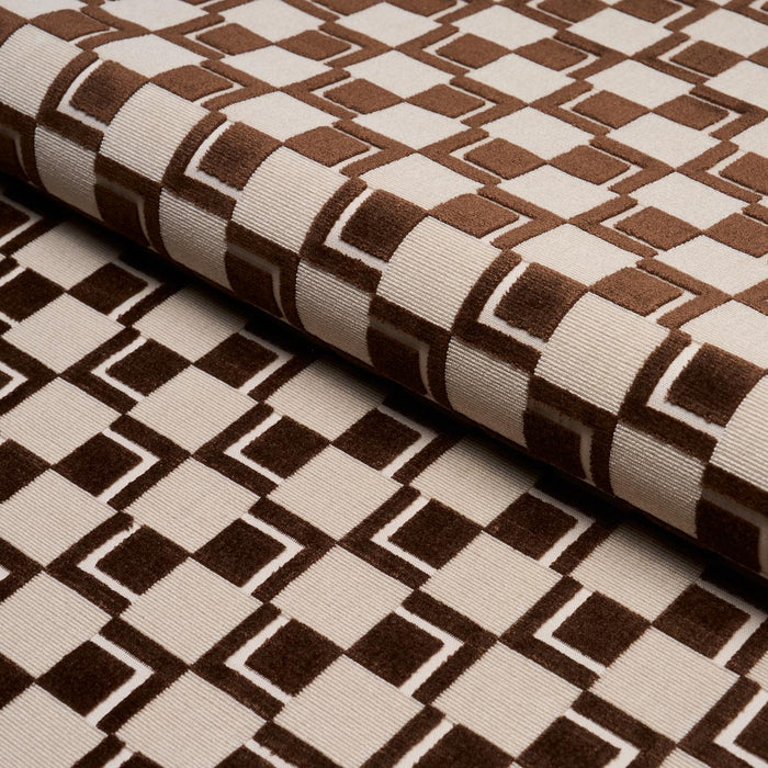 Schumacher Edison Velvet Chestnut Fabric Sample 84801