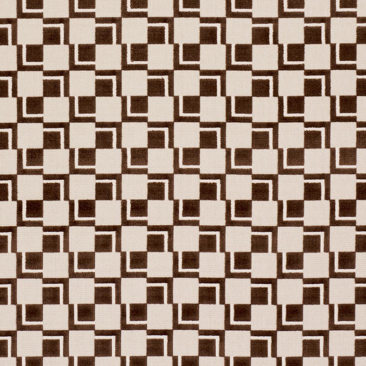 Schumacher Edison Velvet Chestnut Fabric Sample 84801