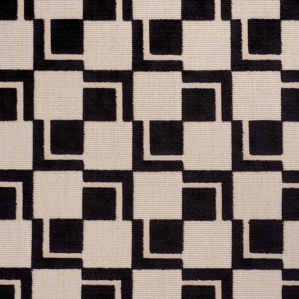 Schumacher Edison Velvet Noir Fabric Sample 84802
