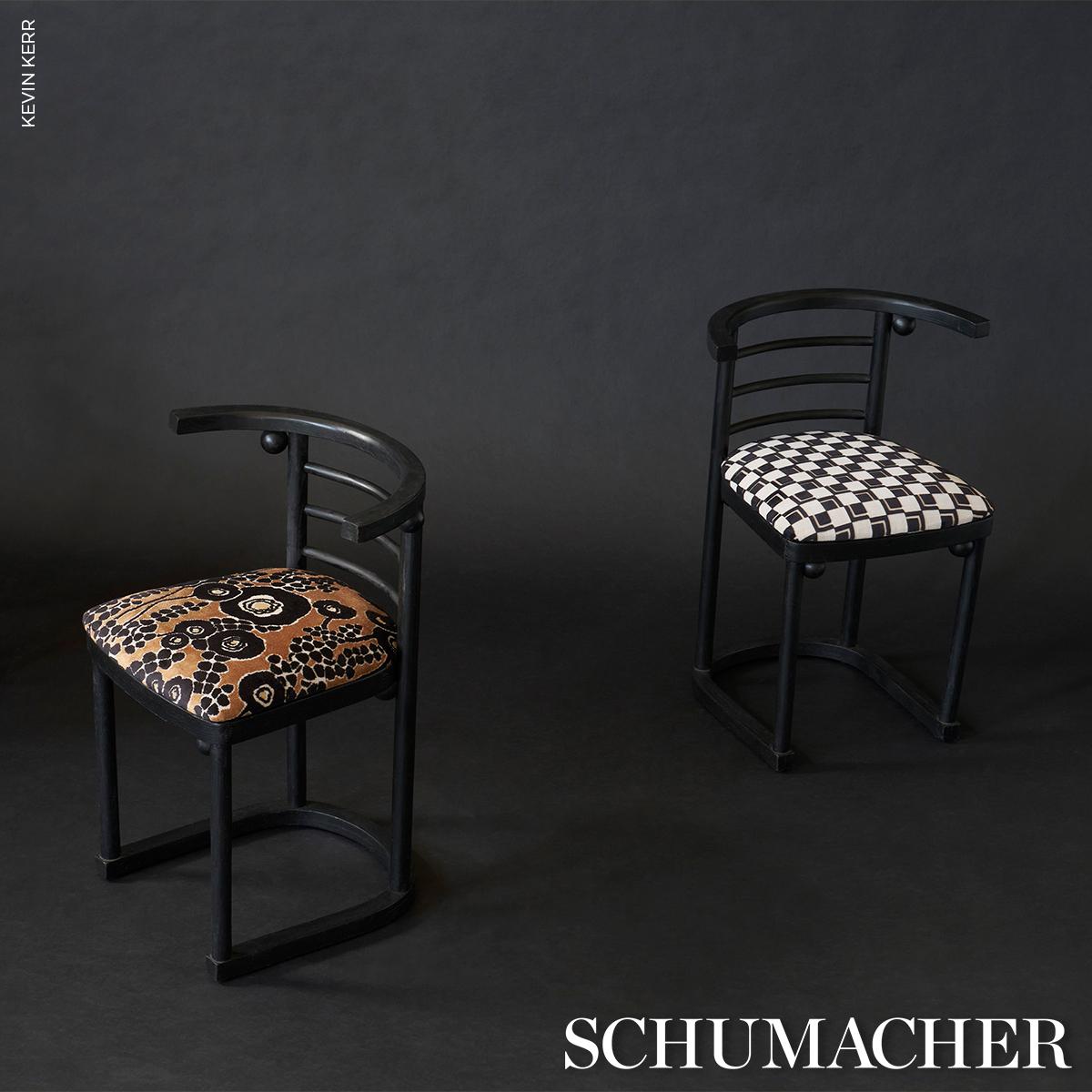 Schumacher Edison Velvet Noir Fabric Sample 84802