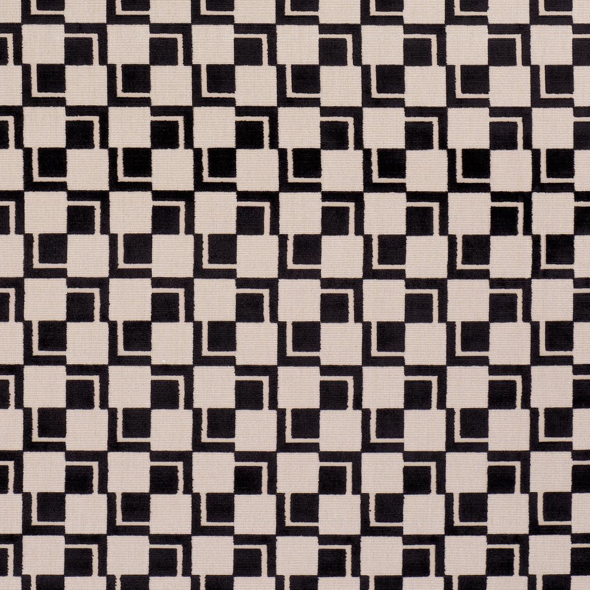 Schumacher Edison Velvet Noir Fabric Sample 84802