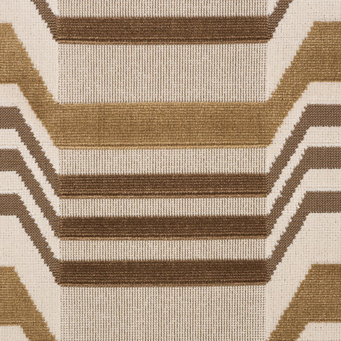 Schumacher Aldo Velvet Mocha & Camel Fabric Sample 84811