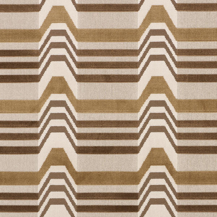 Schumacher Aldo Velvet Mocha & Camel Fabric Sample 84811
