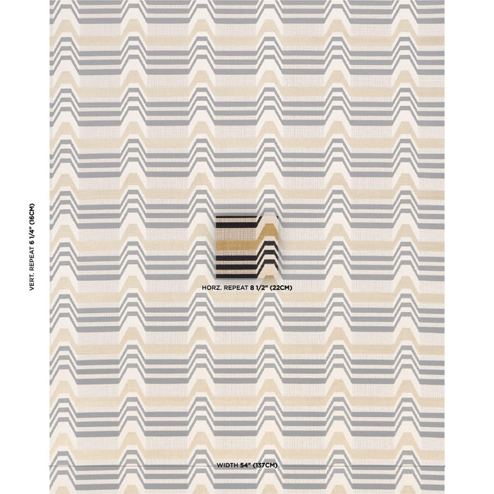 Schumacher Aldo Velvet Mocha & Noir Fabric Sample 84812