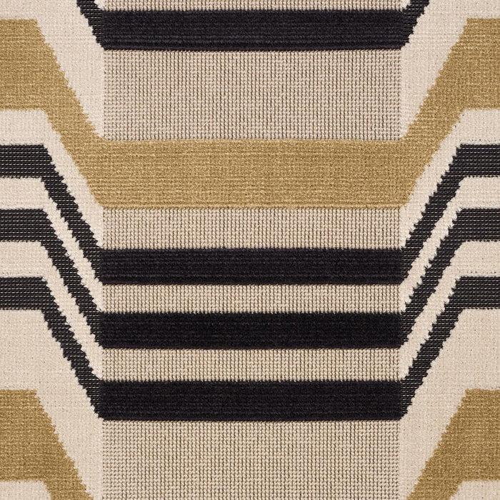 Schumacher Aldo Velvet Mocha & Noir Fabric Sample 84812