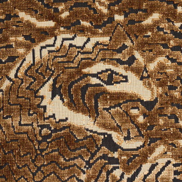 Schumacher Tigress Velvet Gold Fabric Sample 84830