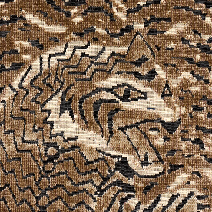 Schumacher Tigress Velvet Champagne Fabric 84831