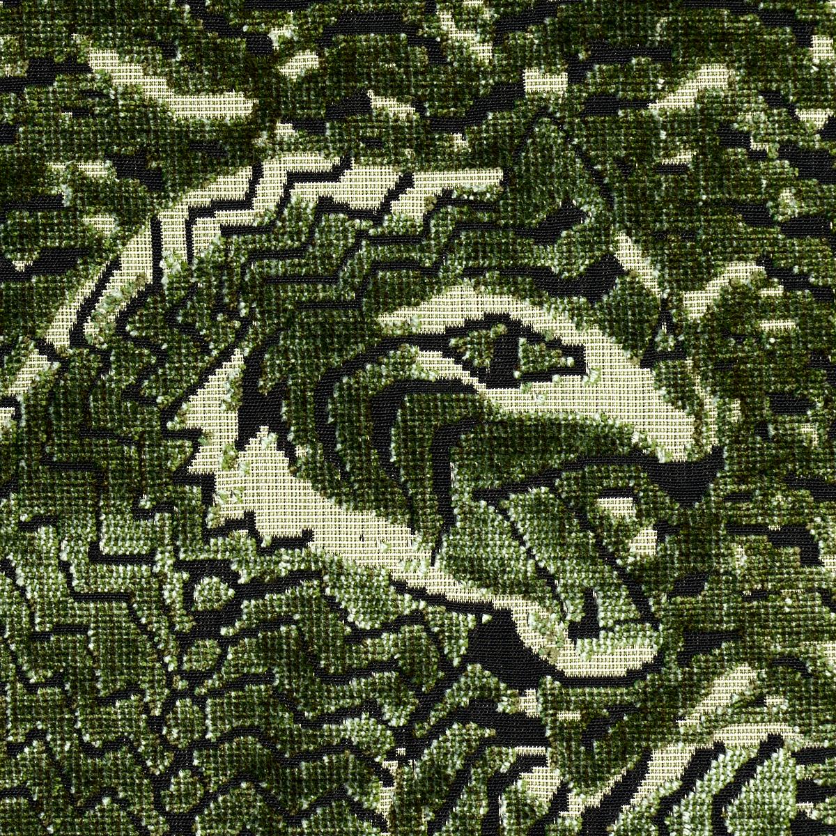 Schumacher Tigress Velvet Malachite Fabric Sample 84832