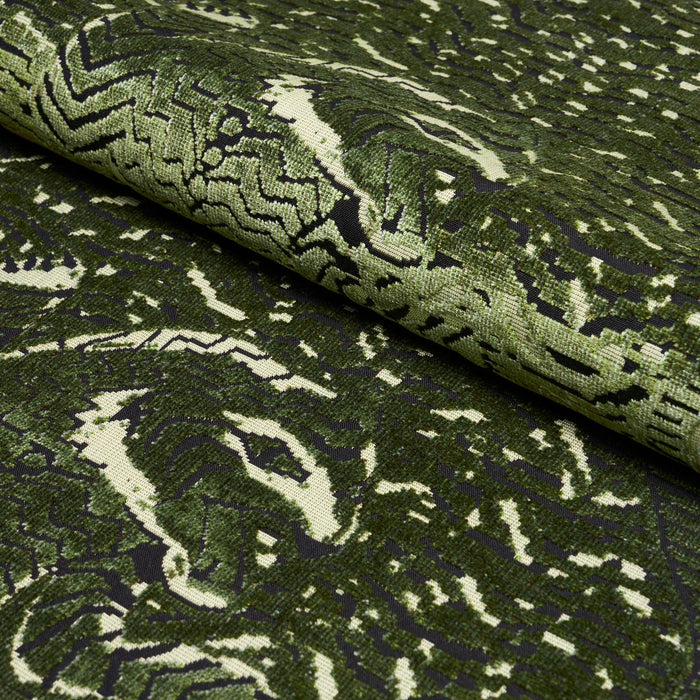 Schumacher Tigress Velvet Malachite Fabric Sample 84832