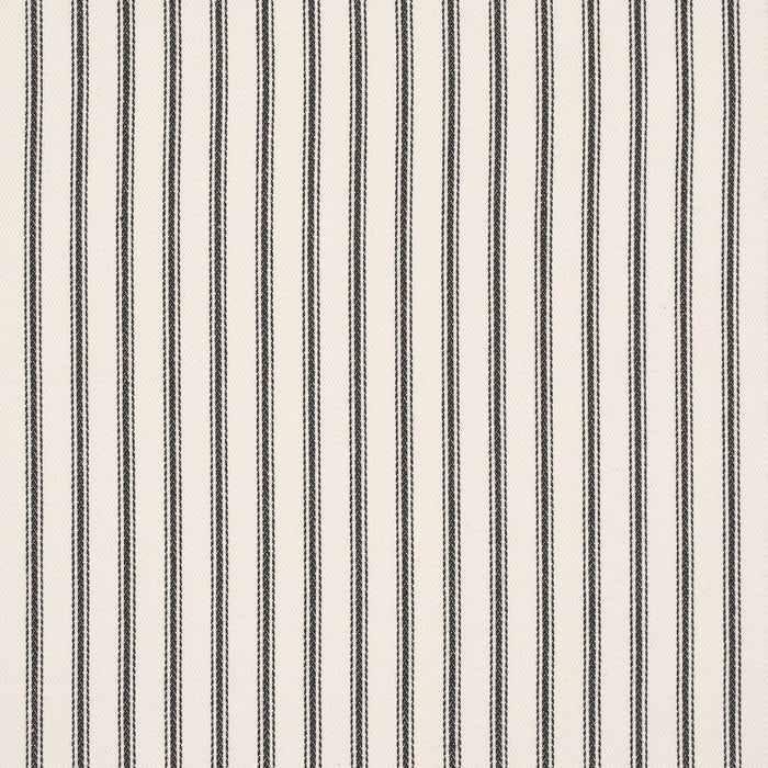 Schumacher Griffin Ticking Stripe Black & White Fabric Sample 84860