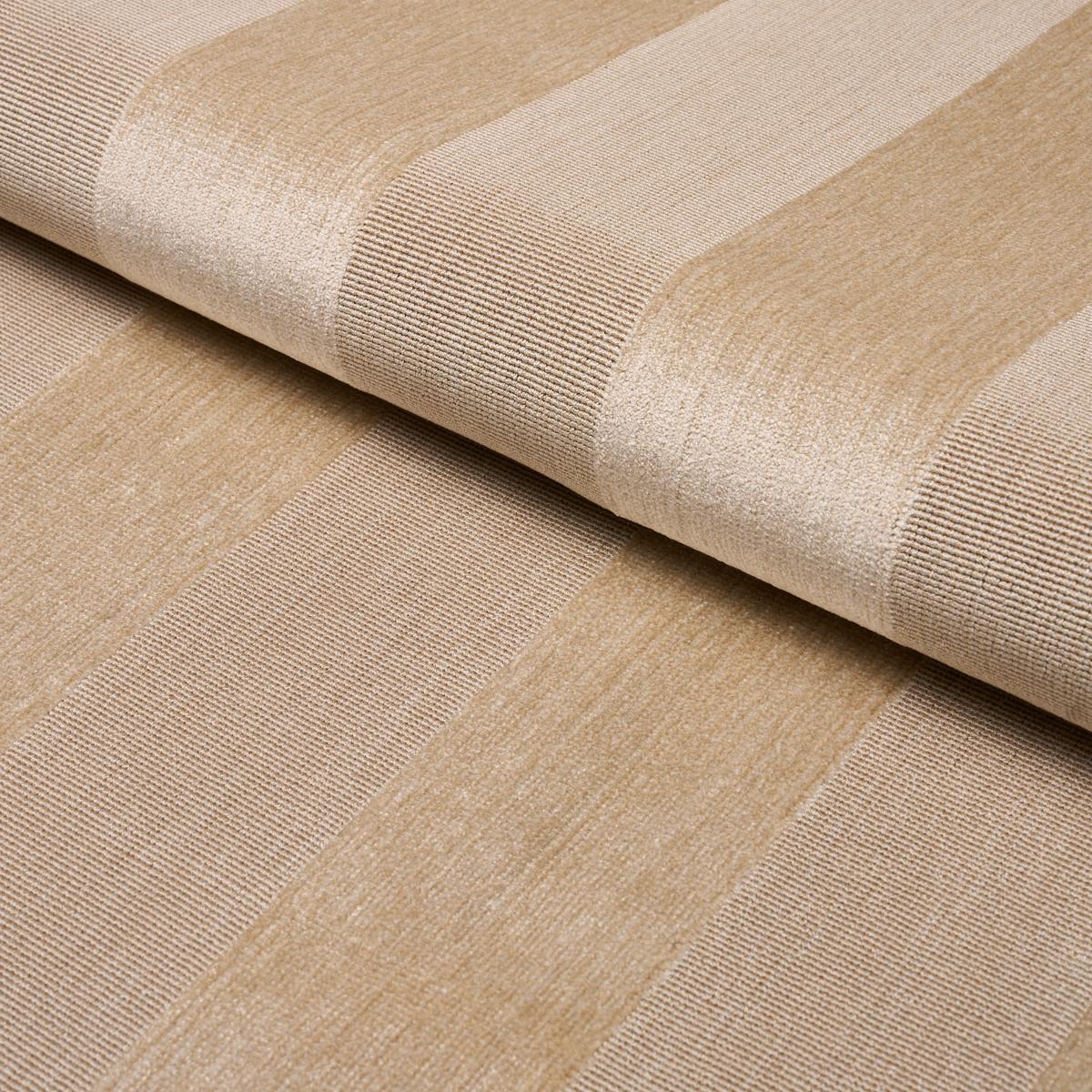 Schumacher Cunard Strie Velvet Champagne Fabric Sample 84870