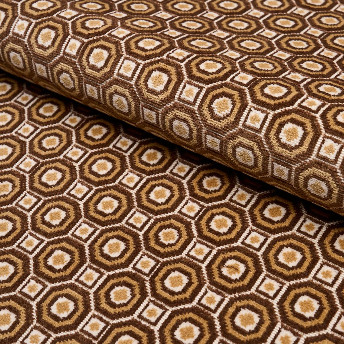 Schumacher Trianon Cut Velvet Bisque Fabric Sample 84891