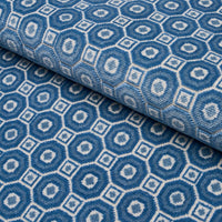 Schumacher Trianon Cut Velvet Azur Fabric 84892