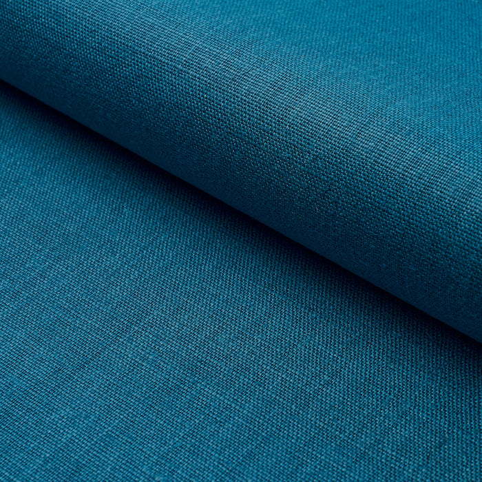 Schumacher Leo Glazed Linen Peacock Fabric Sample 84963