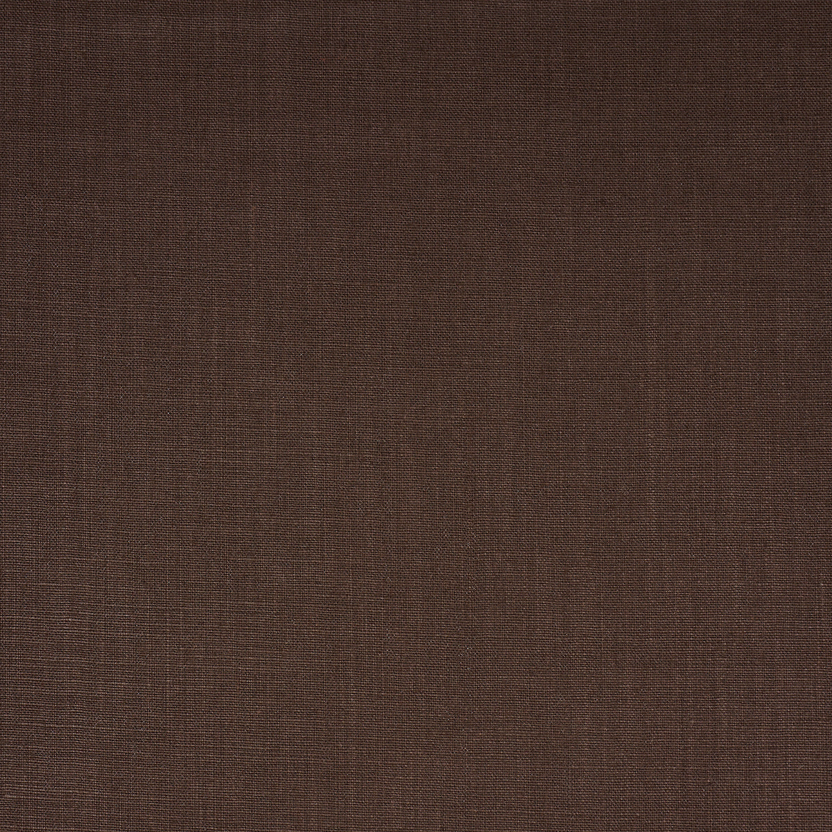 Schumacher Leo Glazed Linen Chocolate Fabric Sample 84968