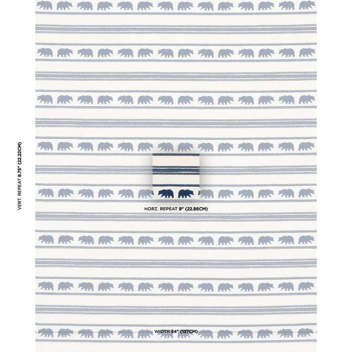 Schumacher Koda Stripe Indigo Fabric Sample 84990