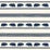 Schumacher Koda Stripe Indigo Fabric Schumacher 84990