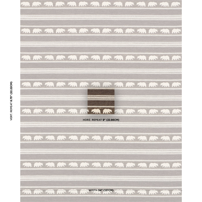 Schumacher Koda Stripe Coffee Fabric Schumacher 84991
