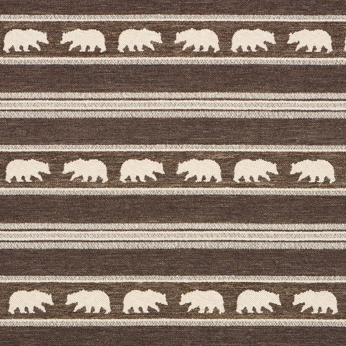 Schumacher Koda Stripe Coffee Fabric Schumacher 84991