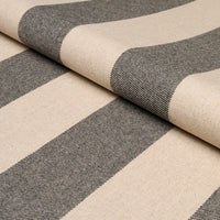 Schumacher Hemlock Stripe Graphite Fabric 85042