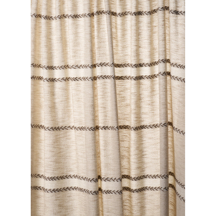 Schumacher Plains Stripe Casement Flax Fabric Schumacher 85050