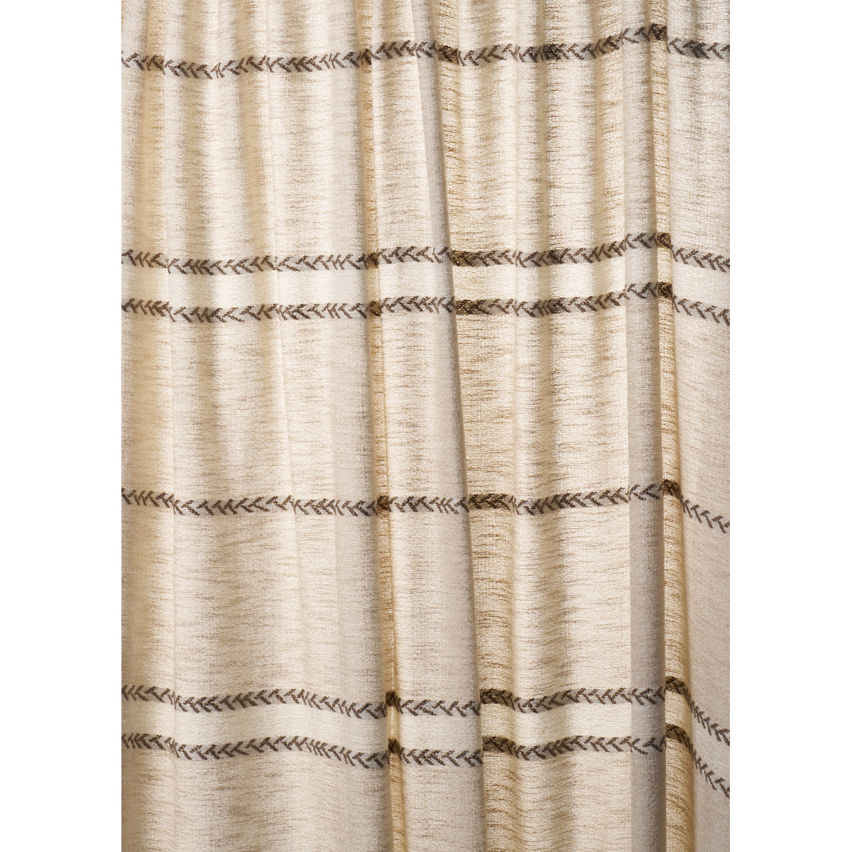 Schumacher Plains Stripe Casement Flax Fabric Sample 85050
