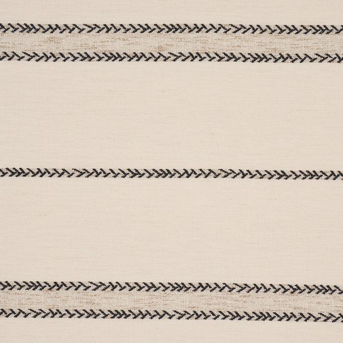 Schumacher Plains Stripe Casement Graphite Fabric Sample 85051