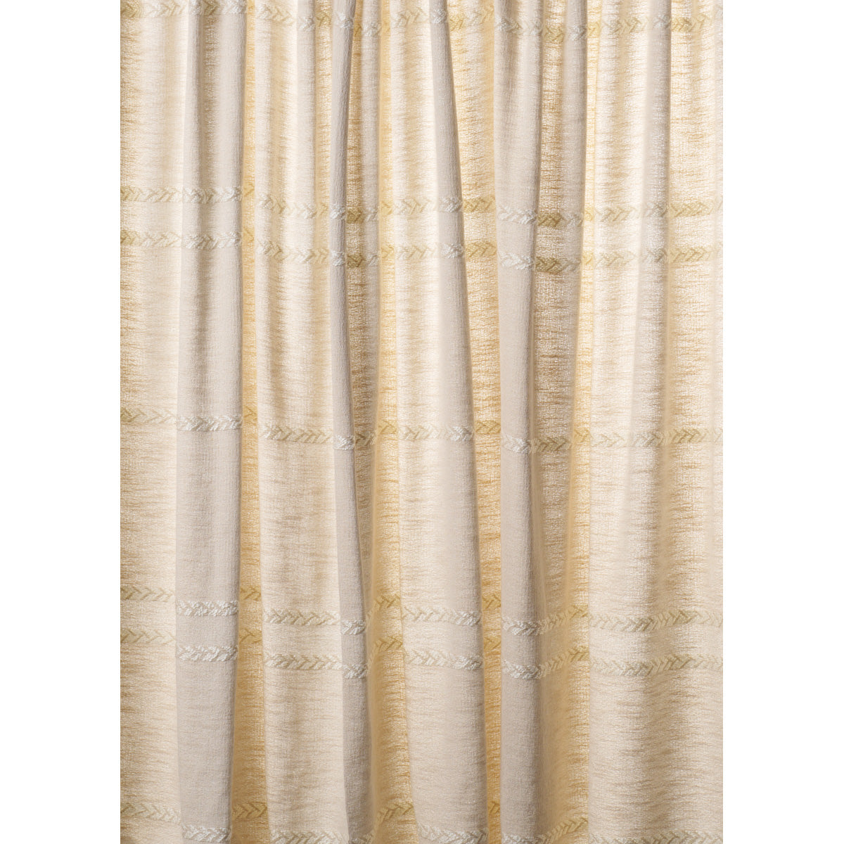 Schumacher Plains Stripe Casement Natural Fabric Sample 85052