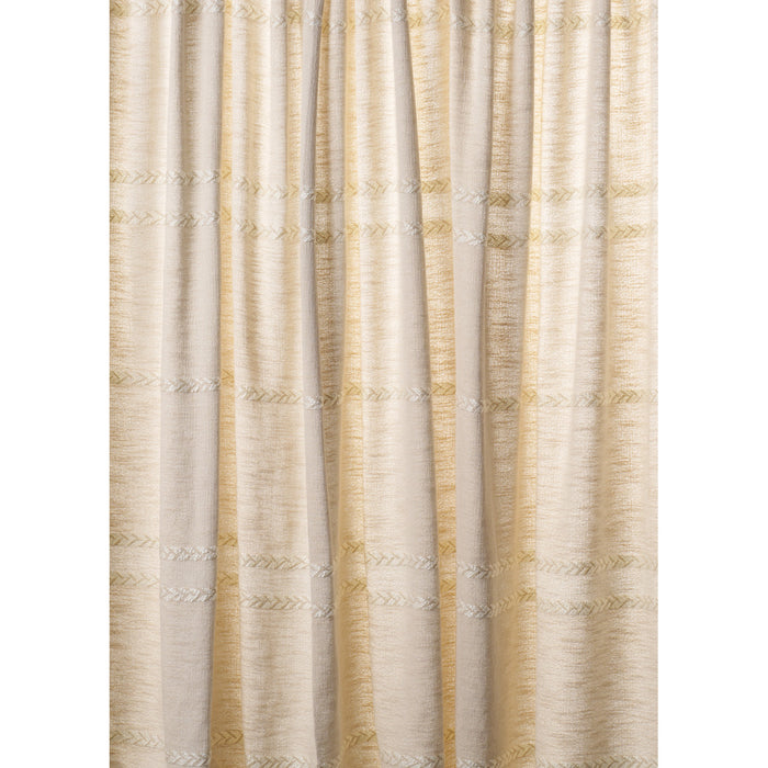 Schumacher Plains Stripe Casement Natural Fabric Schumacher 85052