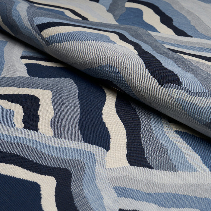 Schumacher Musa Abaca Wallcovering Sky Blue Wallpaper Schumacher 5016872