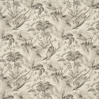 Schumacher Forest Canopy Black & Ivory Fabric 85100