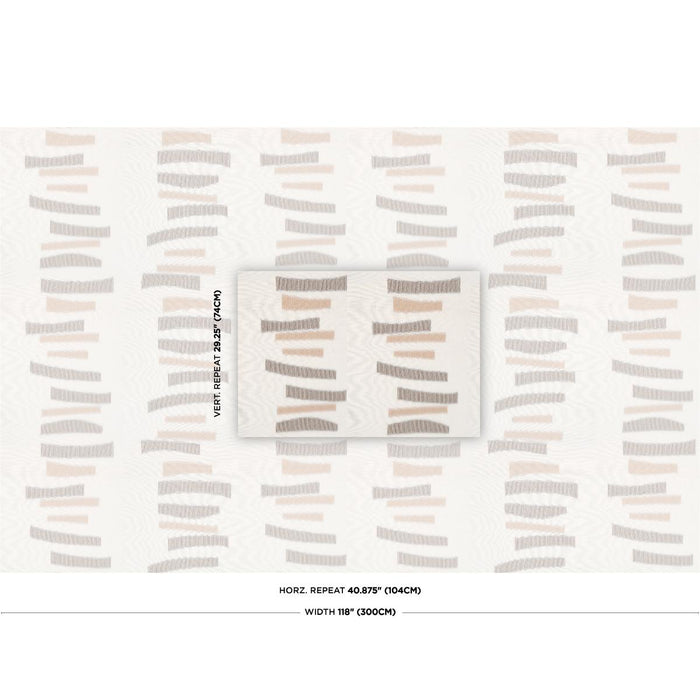 Schumacher Jensen Sheer Brown Fabric Sample 85152