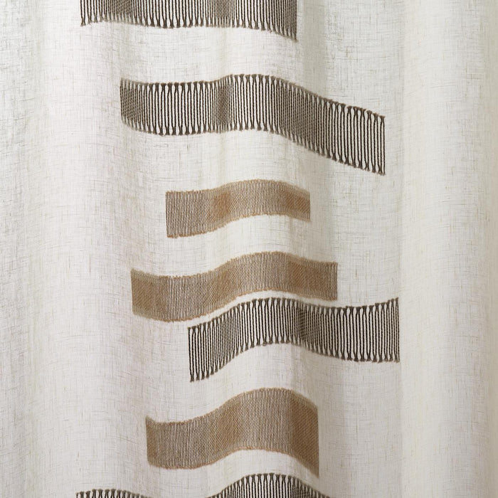 Schumacher Jensen Sheer Brown Fabric Sample 85152