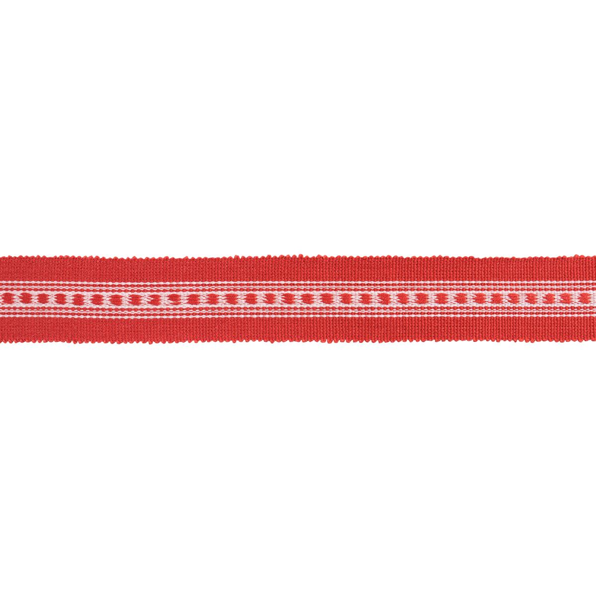 Schumacher Lubeck Tape Narrow Red Trim Sample 85170