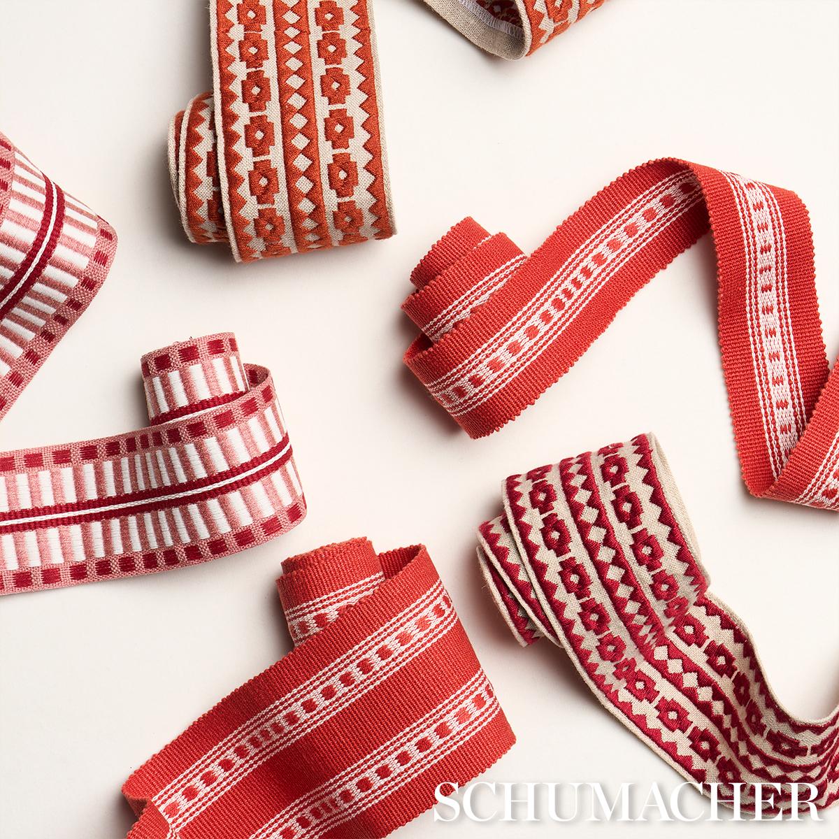 Schumacher Lubeck Tape Narrow Red Trim 85170