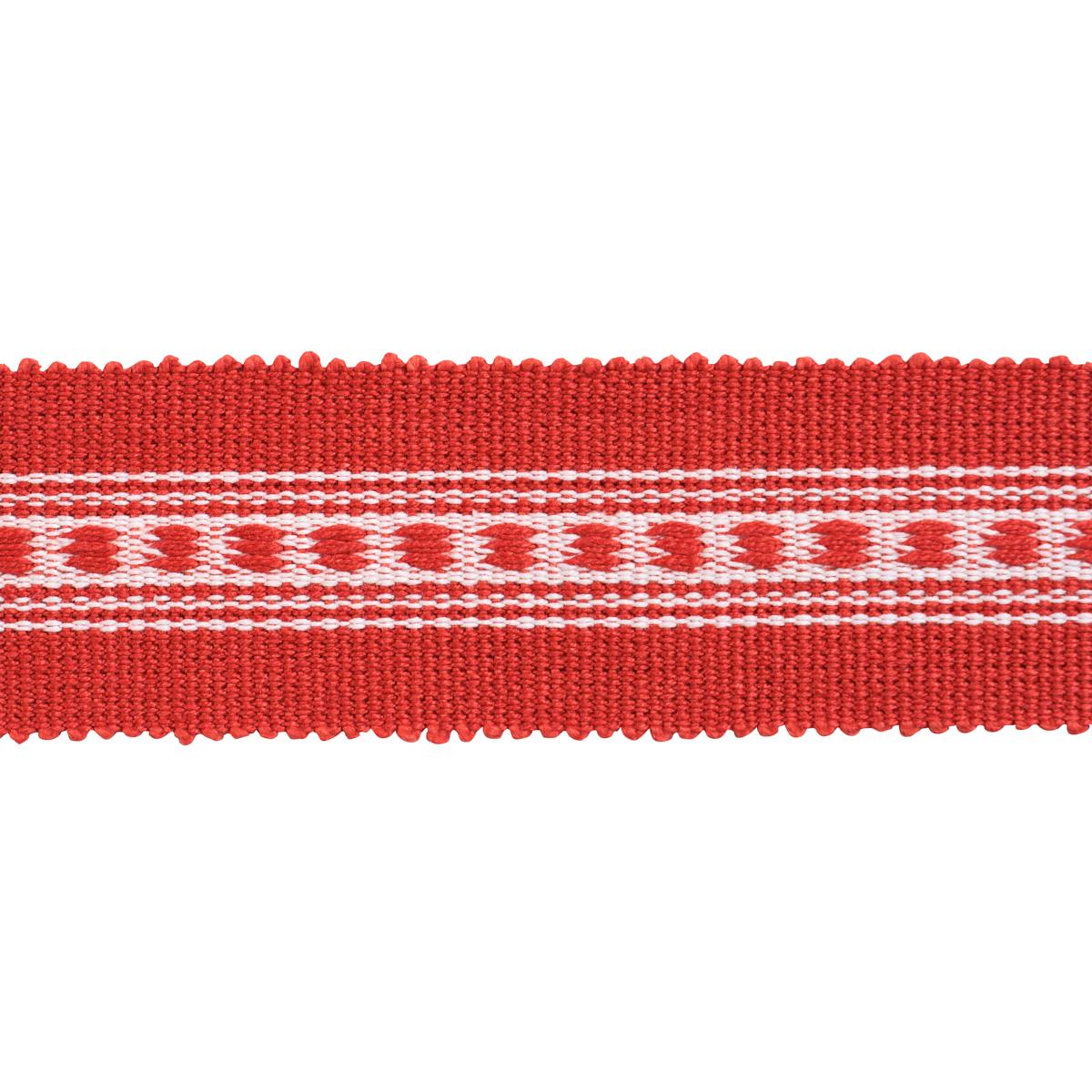Schumacher Lubeck Tape Narrow Red Trim Sample 85170