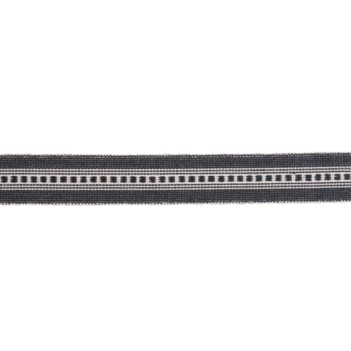 Schumacher Lubeck Tape Narrow Charcoal Trim Sample 85171