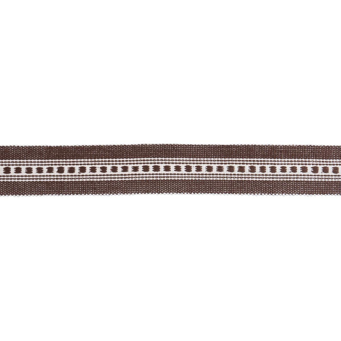 Schumacher Lubeck Tape Narrow Brown Trim 85172