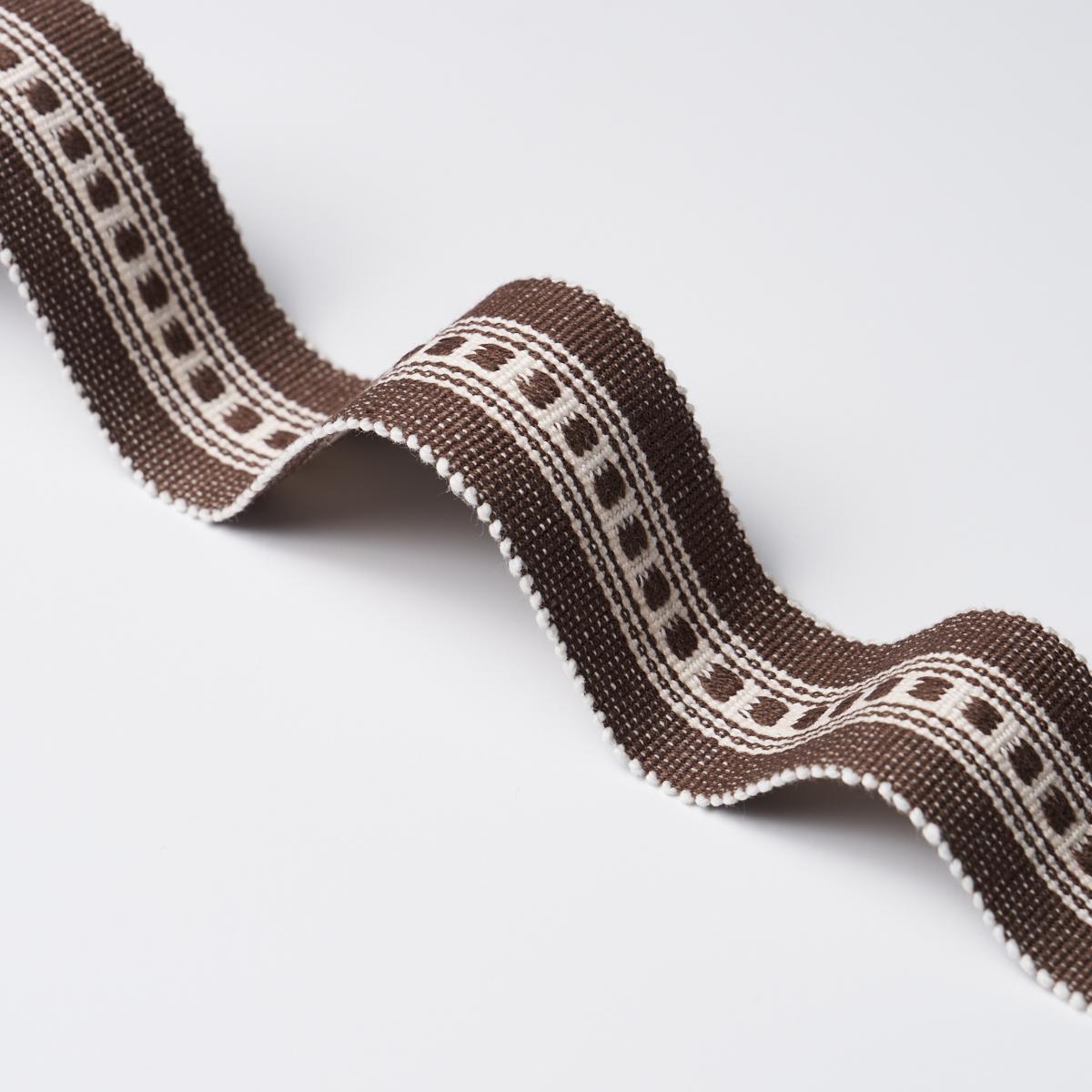 Schumacher Lubeck Tape Narrow Brown Trim 85172