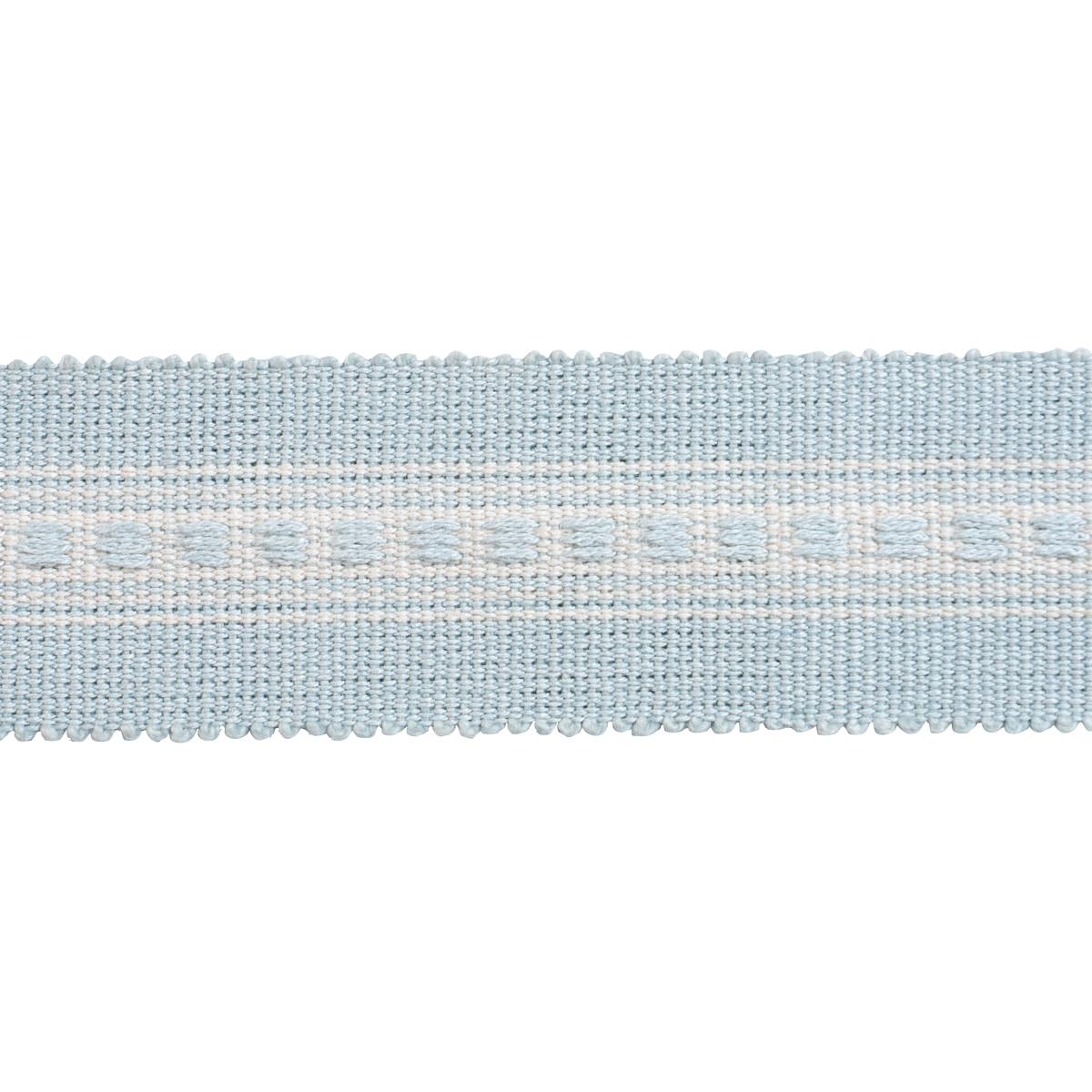 Schumacher Lubeck Tape Narrow Sky Trim Sample 85173
