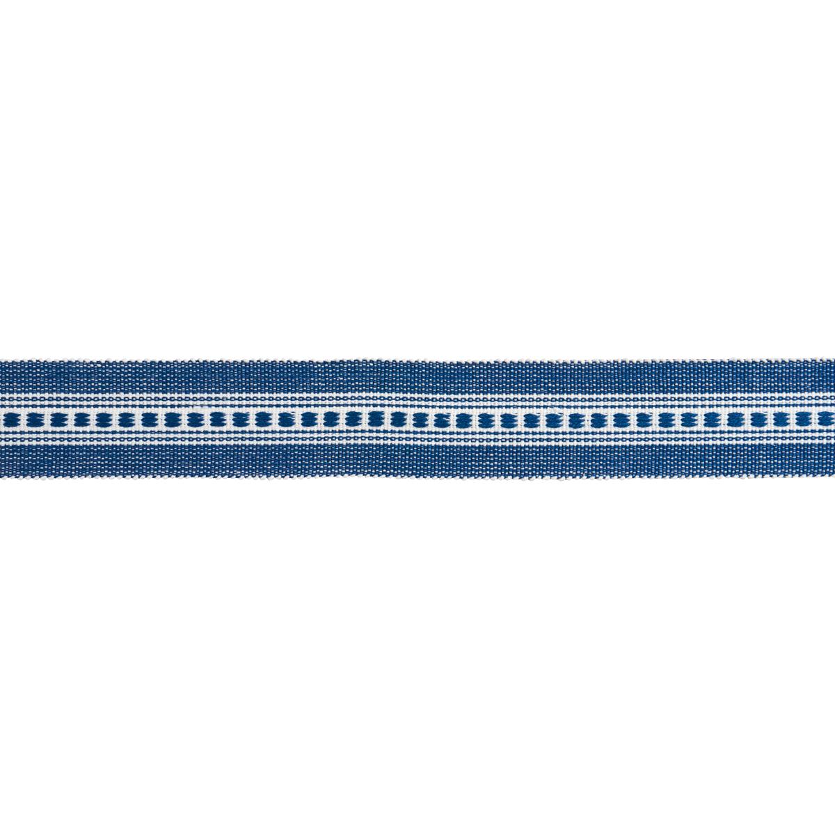 Schumacher Lubeck Tape Narrow Navy Trim Sample 85174