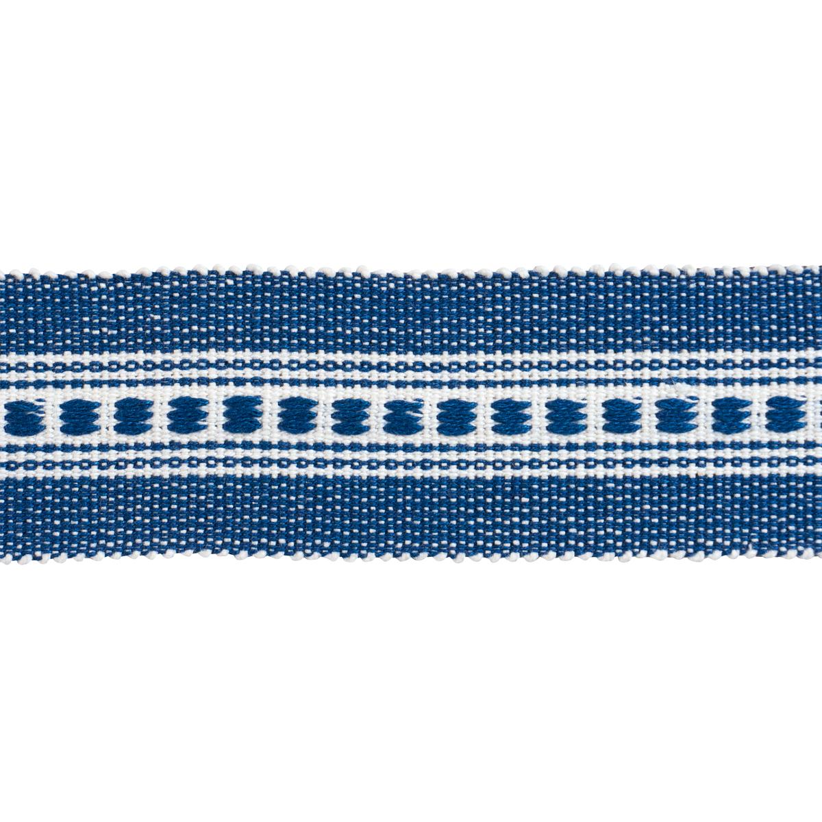 Schumacher Lubeck Tape Narrow Navy Trim Sample 85174